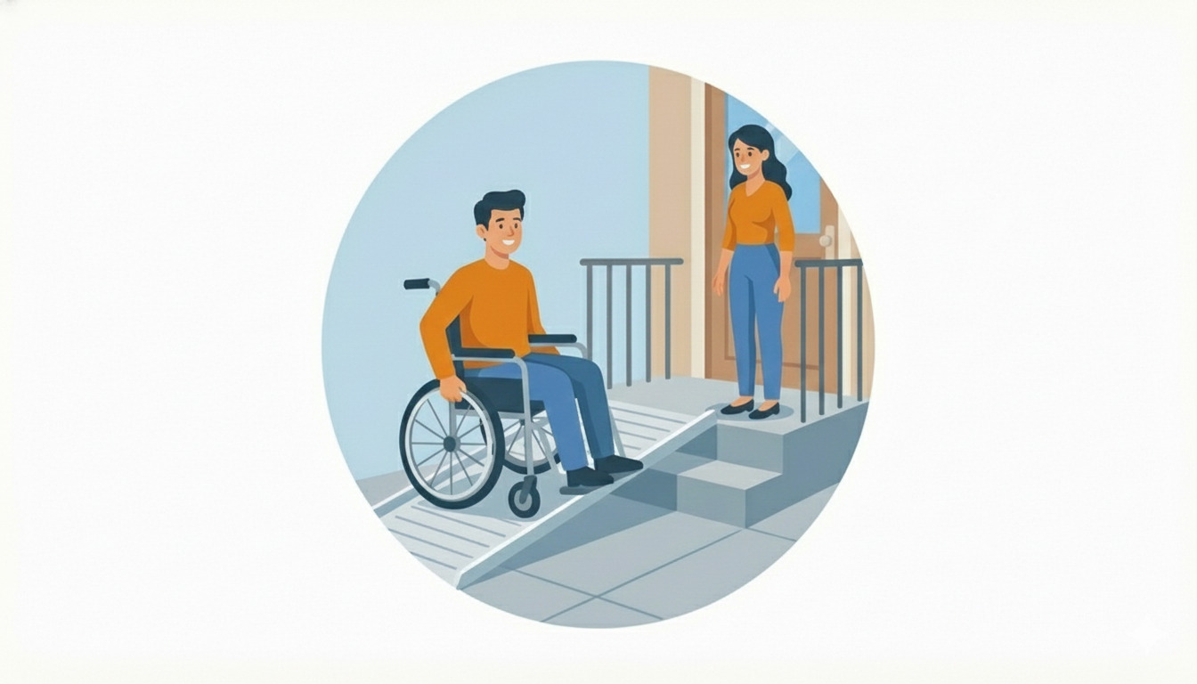 Rampa de acesso para cadeirantes